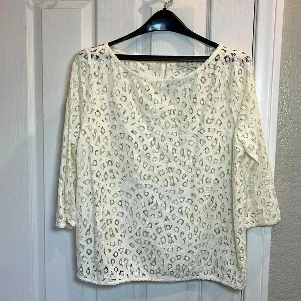 Lace Popover Top Large - Picture 2 of 9
